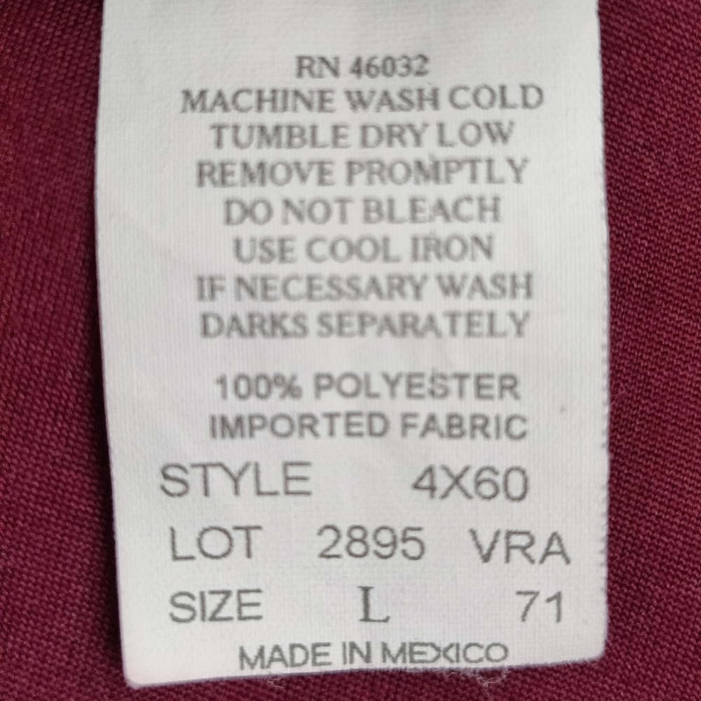 Vtg Company Collection Burgundy Leaf Embroidered button Down Sweater Blouse Sz L - Picture 13 of 13